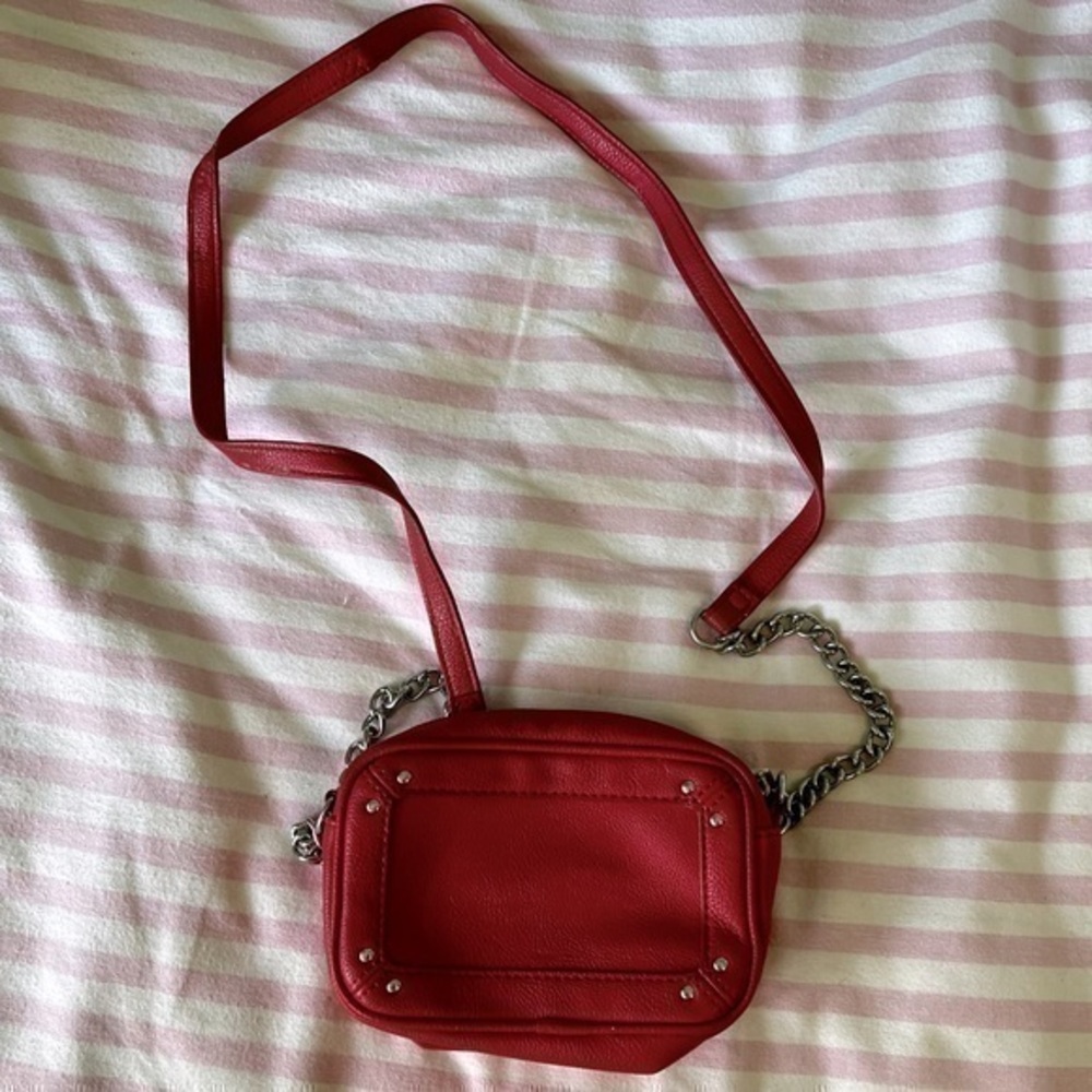 Red Small Purse by Express Mini bag with long strap